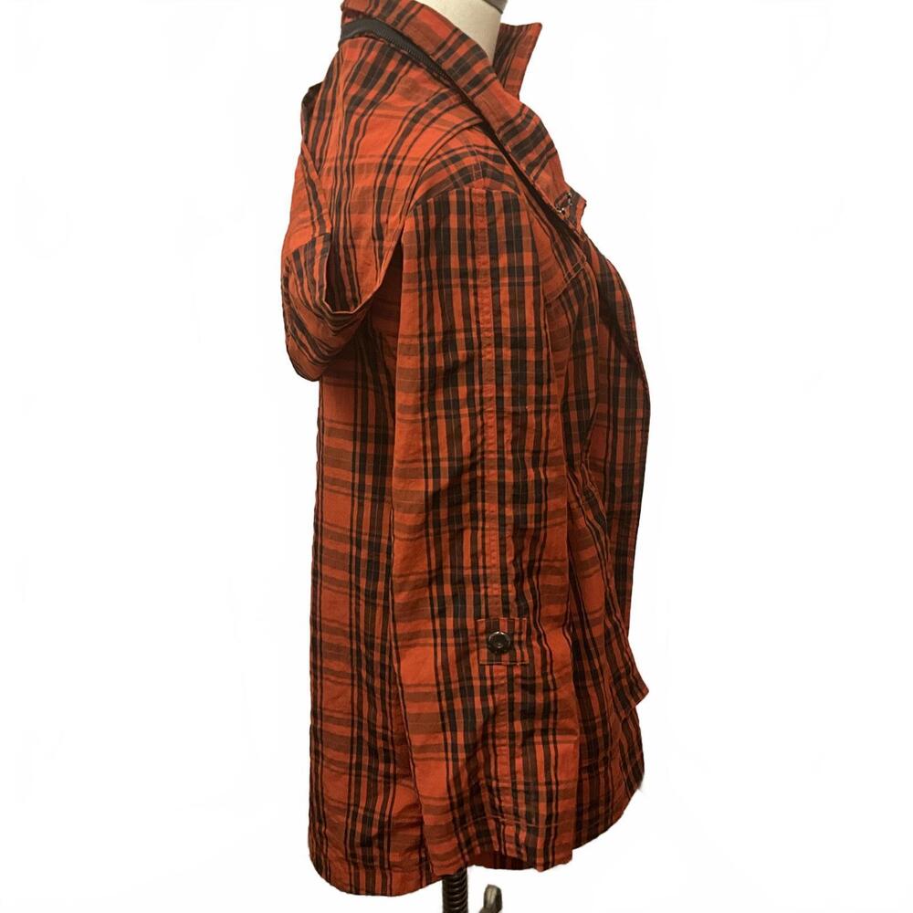 No Brand Women's Size 2XL XXL Orange Black Parka Style Anorak Jacket Coat Lined - Picture 7 of 14
